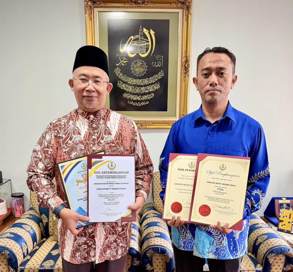 Penghargaan Atas Kejayaan Cemerlang Yang Telah Dicapai Oleh Jabatan Mufti Negeri Perak Pada Tahun 2025
